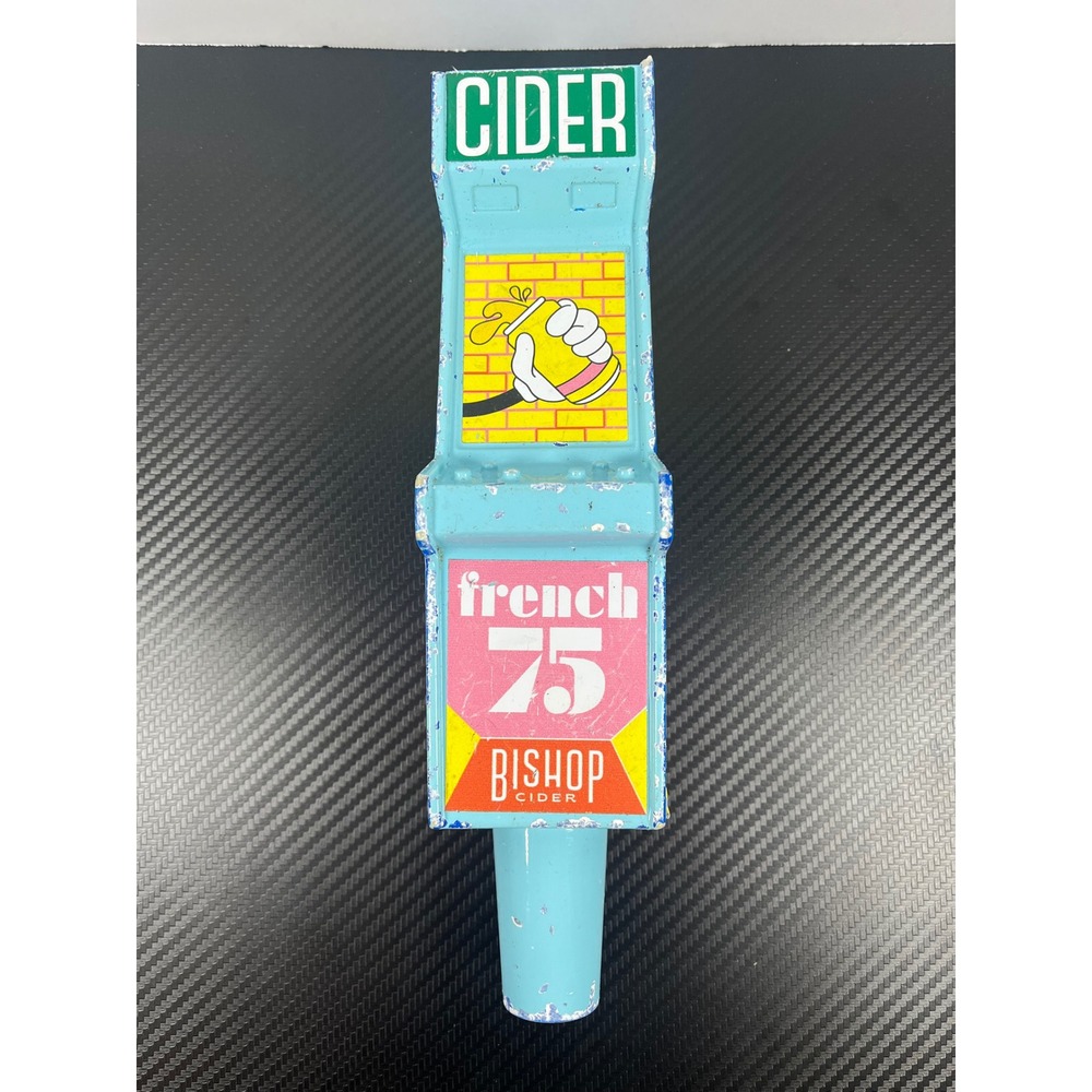 Bishop Cider French 75 Tap Handle‎ Light Blue Arcade Game Style